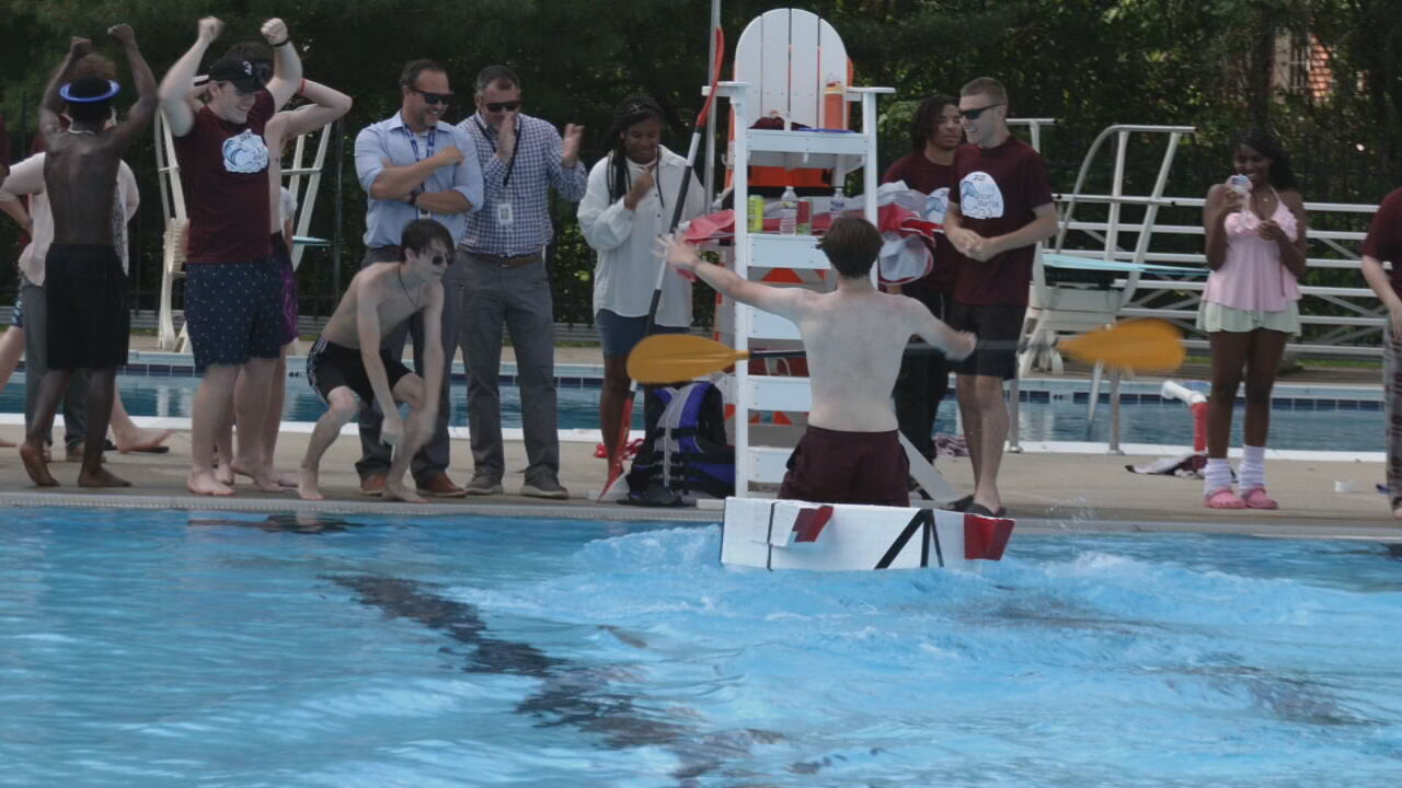 Jeffersontown High students build and race boats in annual cardboard regatta